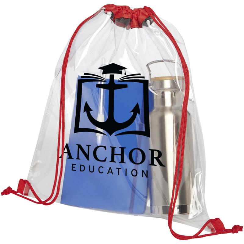 Lancaster rugzak - 5L - PVC - transparant gekleurd - met trekkoord