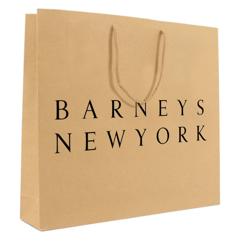Luxe papieren kraft tas 180 g/m² - A3 liggend - bruin - katoenen koord