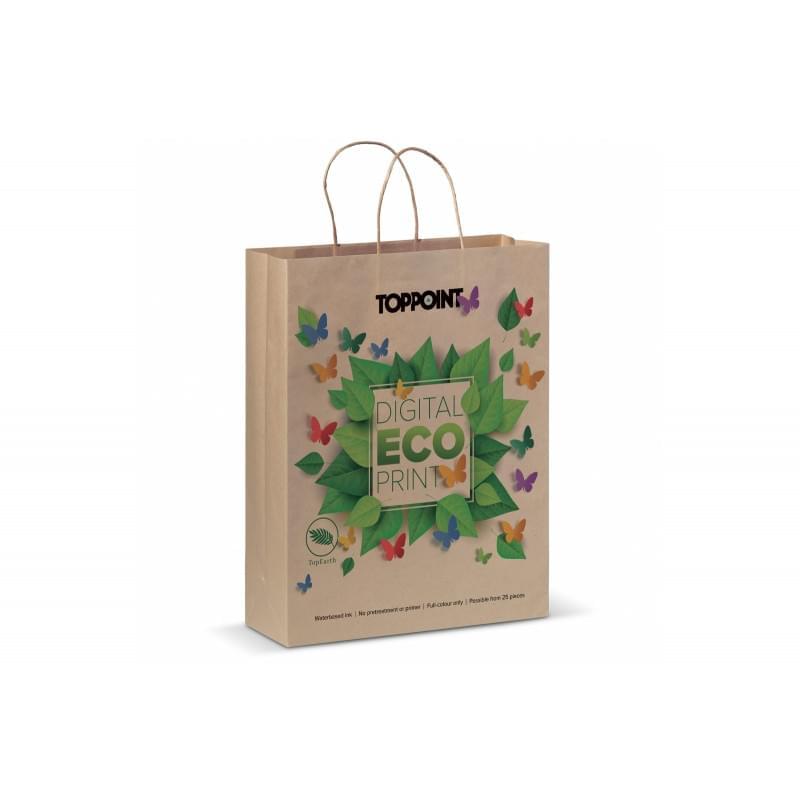 Papieren tas 100 g/m² - A3 - bruin - gedraaid koord