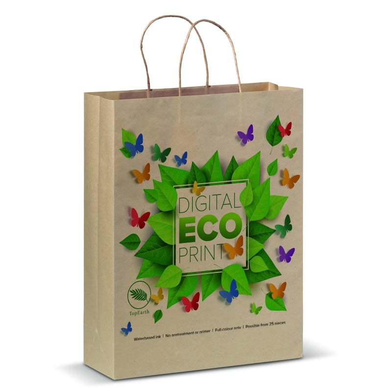 Papieren tas 100 g/m² - A3 - bruin - gedraaid koord