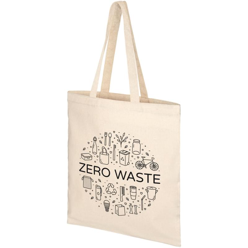 Pheebs draagtas - recycled textiel en polyester - 210g/m² - 38 x 42 cm - lange hengsels 