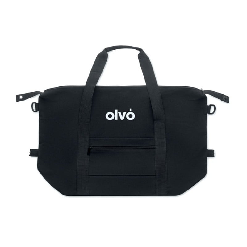 Koper Tote reistas - gerecycled katoen en polyester - trolleyband - afneembare en verstelbare schouderband