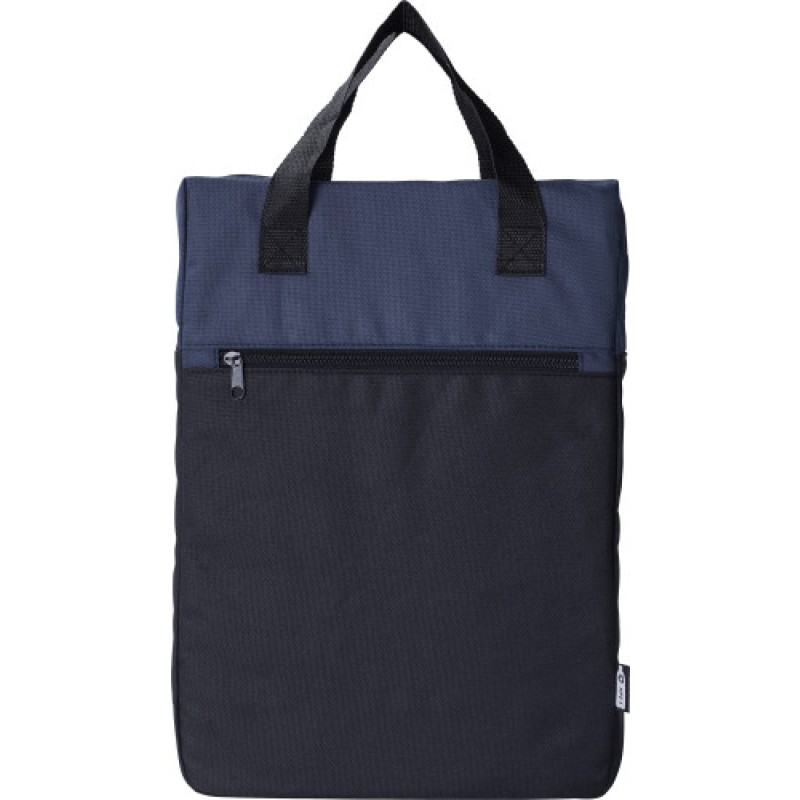 Olive rugzak - rPET polyester - 600D - gekleurde bovenkant