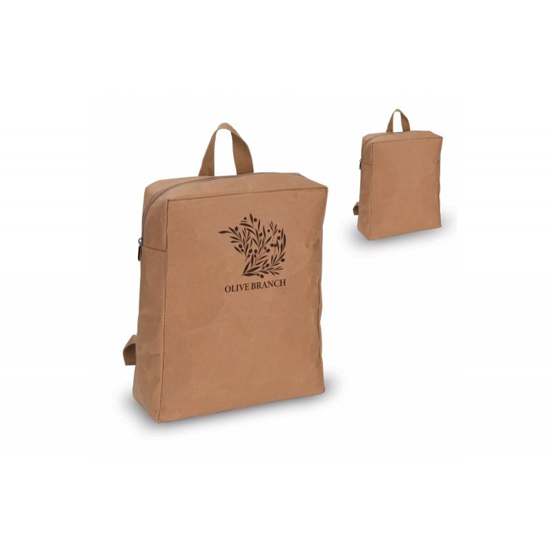 Kraft rugzak - kraft papier - katoenen voering - wasbaar