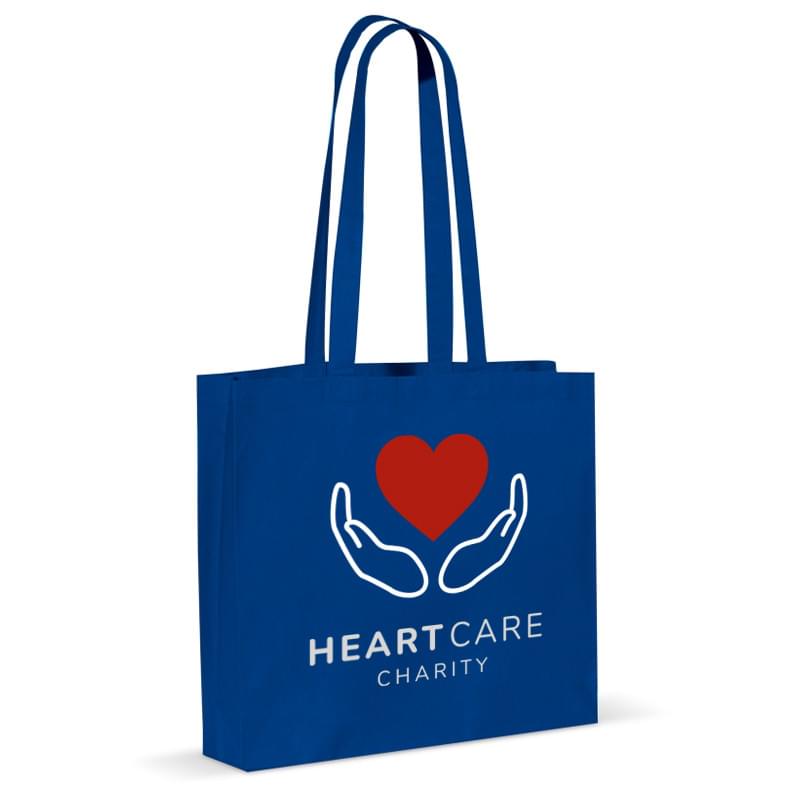 Katoenen shopper - katoen - 140g/m²- 40 x 35 x 10 cm - Oeko-tex - blokbodem en zijvouw