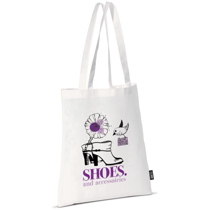 Schoudertas Non Woven - Wit - Lange Hengsels
