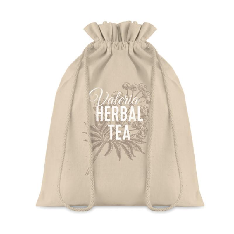 Taske medium katoenen geschenkzakje beige