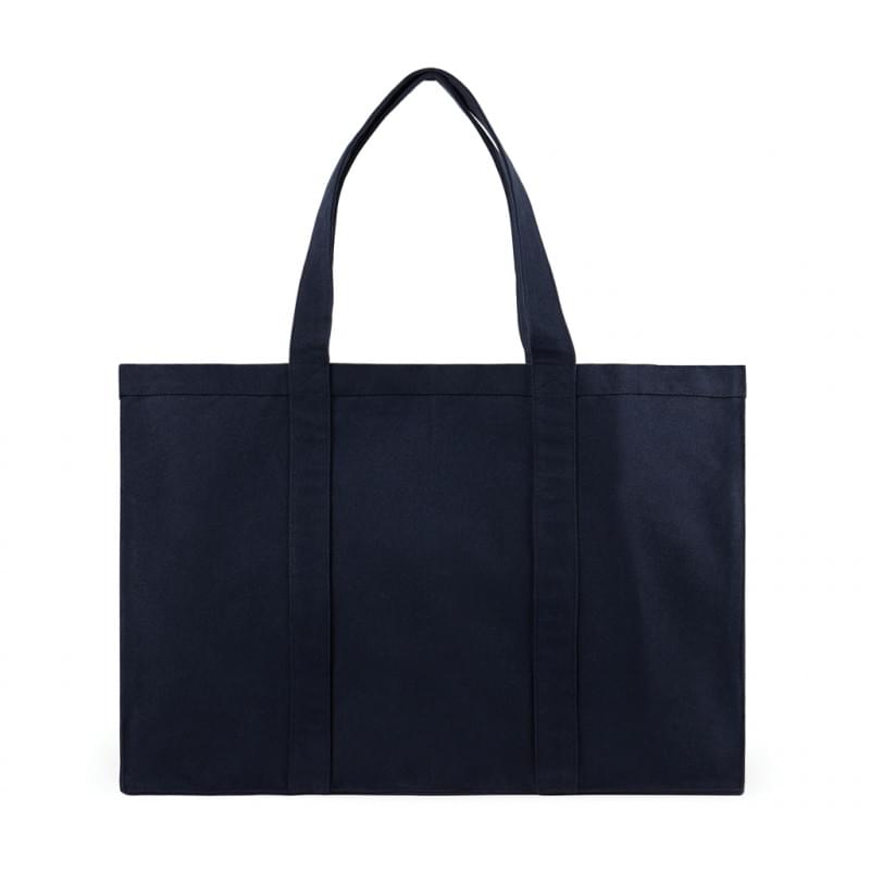 VINGA Hilo maxi shopper - recycled canvas - 400g/m² - 49.5 x 37 x 18 cm - brede bodem - lange hengsels