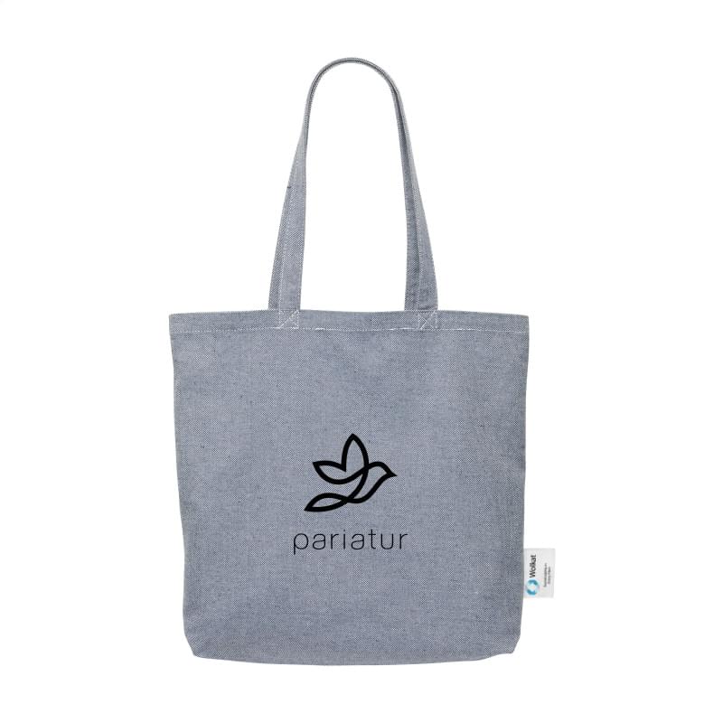 Wolkat Rabat shopper - recycled textiel en rPET - 18 L - 42 x 42 cm - lange hengsels