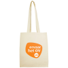 Shopper - canvas - 300g/m² - 32 x 40 x 13 cm - lange hengsels - binnenzijde gelamineerd