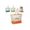 Shopper - canvas - 380g/m² - 50 x 36 x 18 cm - gekleurde bodem - lange hengsels