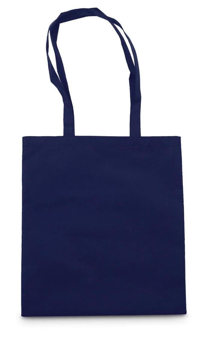 Draagtas lange hengsels nonwoven-Blauw-Zonder opdruk