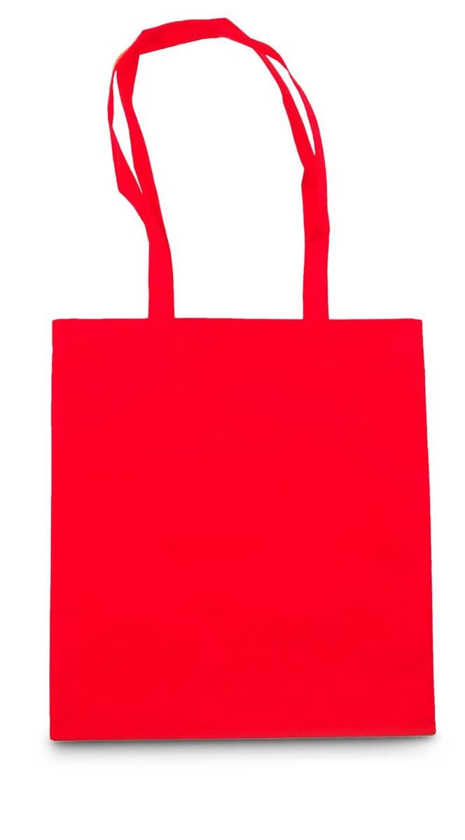 Draagtas lange hengsels nonwoven-Rood-Zonder opdruk