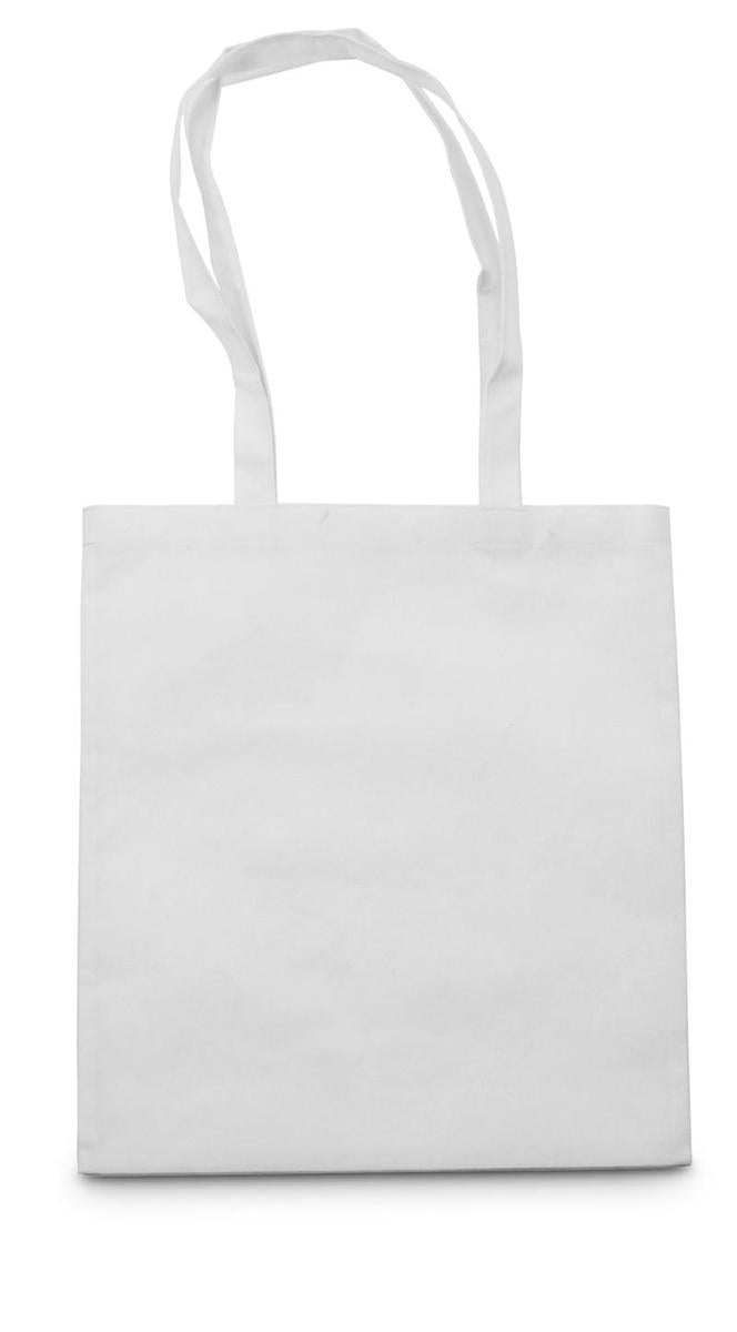 Draagtas lange hengsels nonwoven-Wit-Zonder opdruk