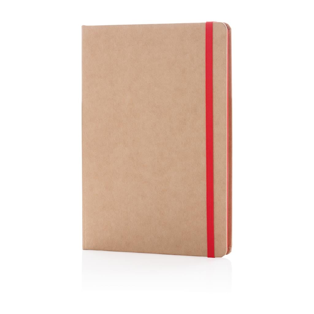 Eco-vriendelijk A5 kraft notitieboek-Rood