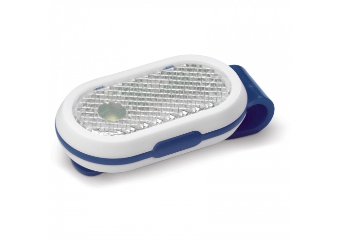 Fietslamp Click-On-Blauw / wit