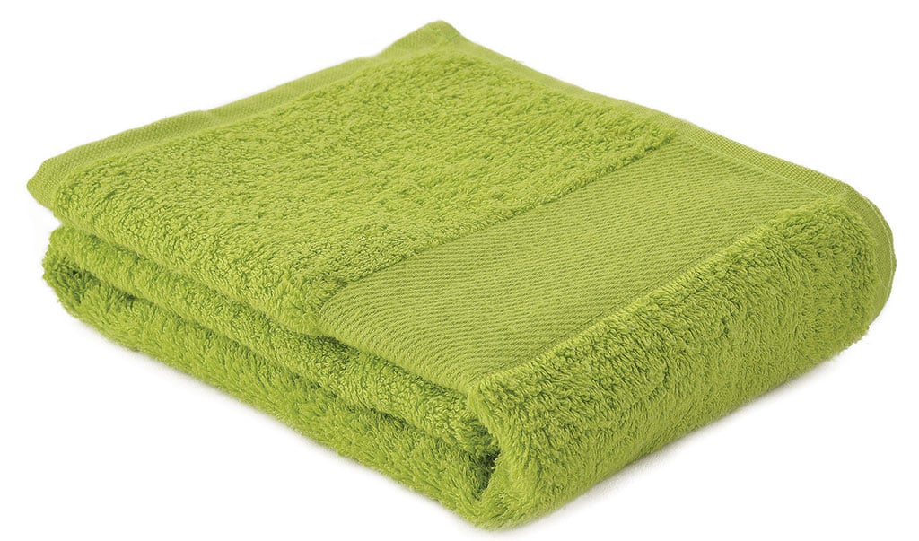 Handdoek Fitness-Borduring-Groen, #c6e446