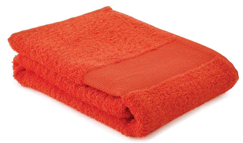 Handdoek Fitness-Borduring-Oranje, #f24a19