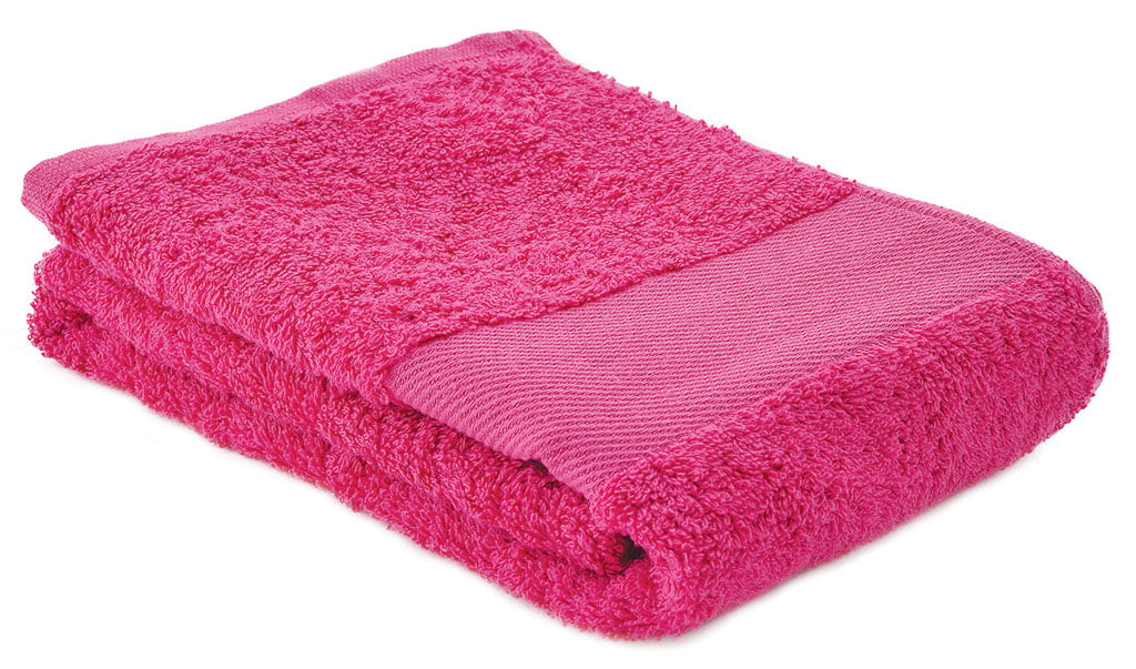 Handdoek Fitness-Borduring-Roze, #dc255b
