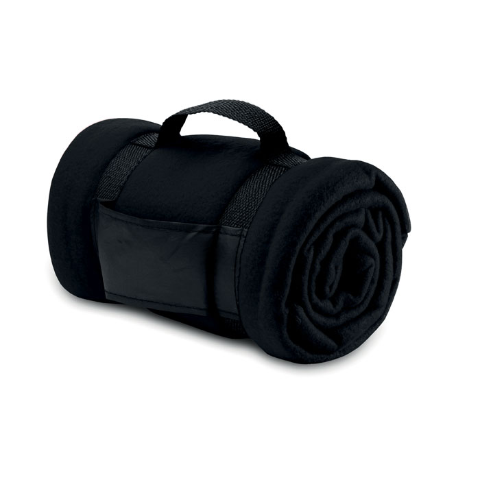 Fleece deken comfortabel-Zwart