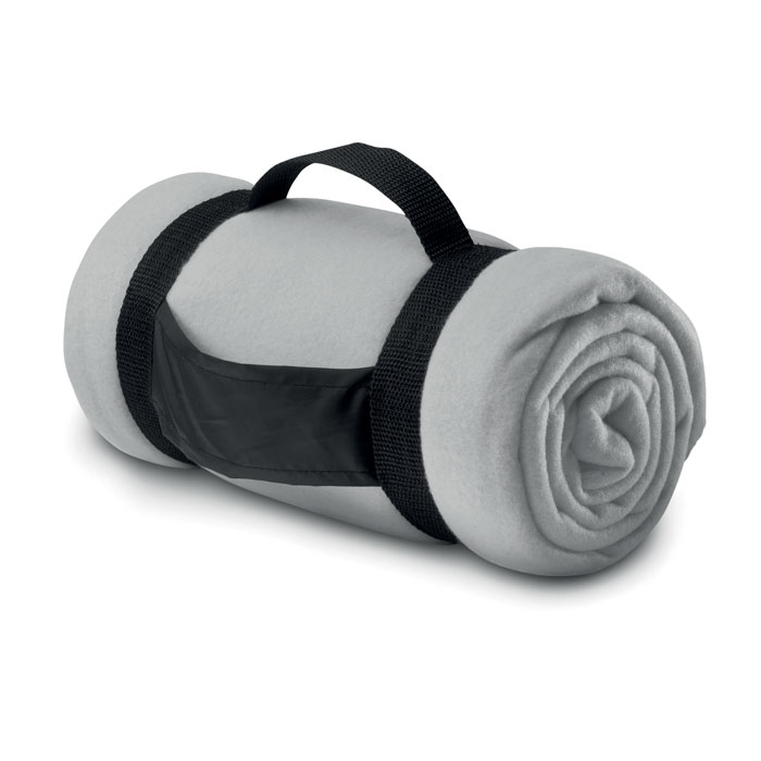 Fleece deken comfortabel-Mat zilver
