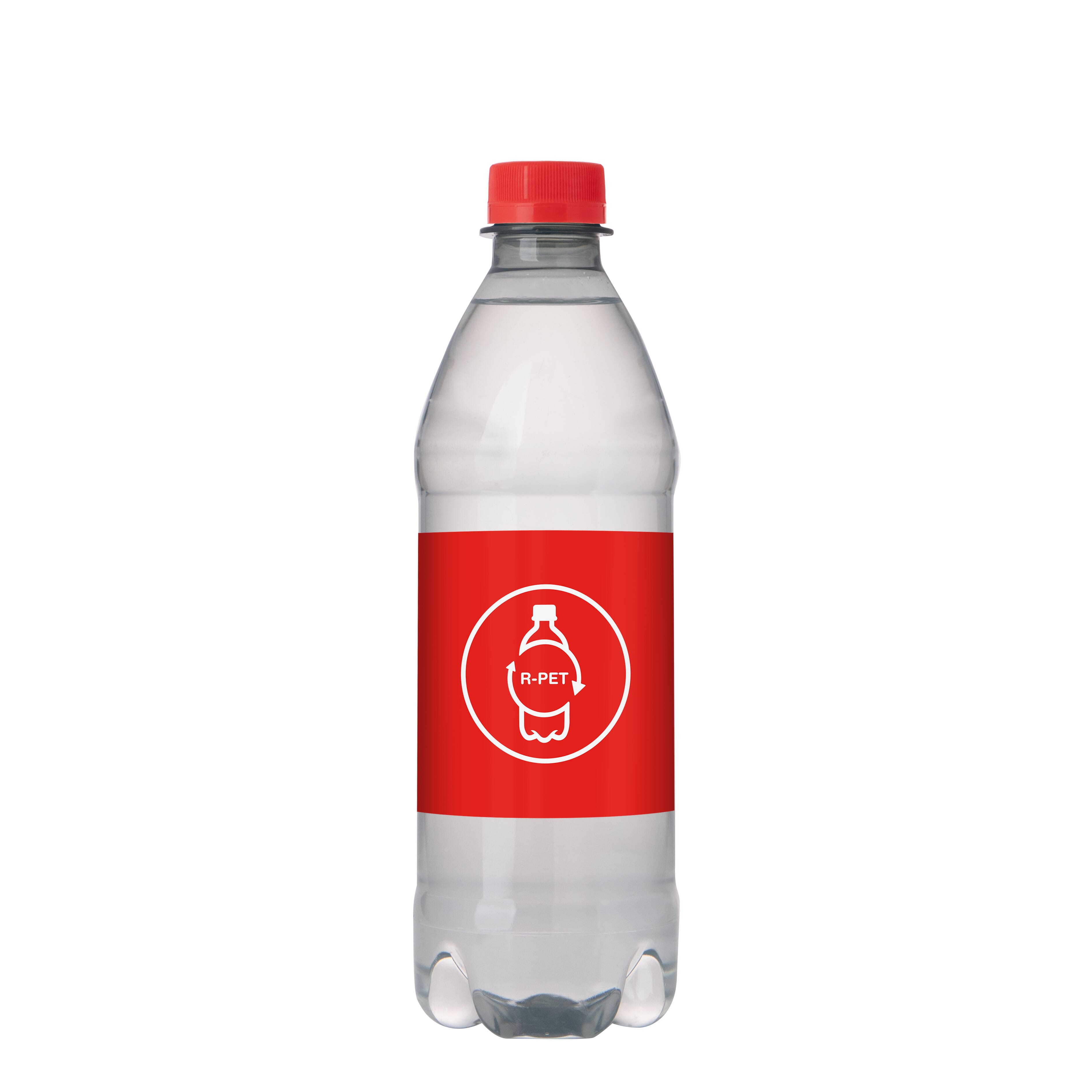 Flesje bronwater 500ml met draaidop-Rood-1 kleur