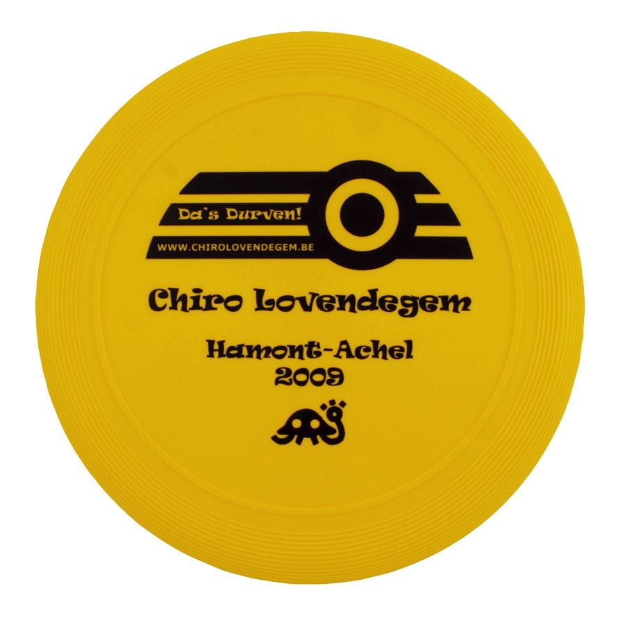 Frisbee 21 cm. met ringen-Geel-Zonder opdruk