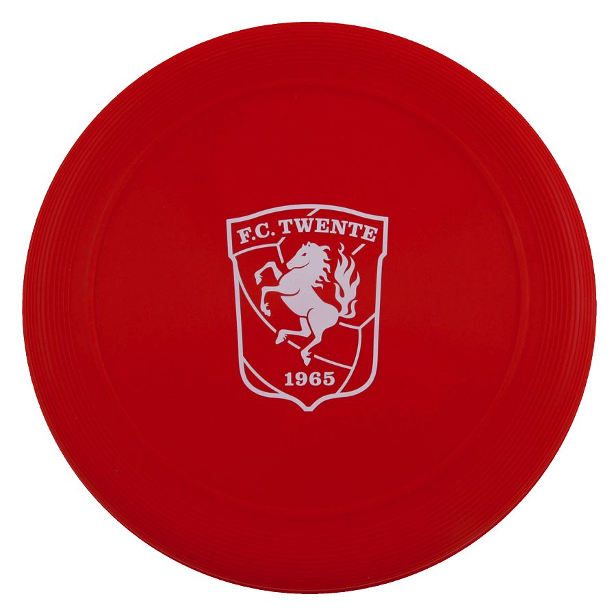 Frisbee 21 cm. met ringen-Rood-Zonder opdruk