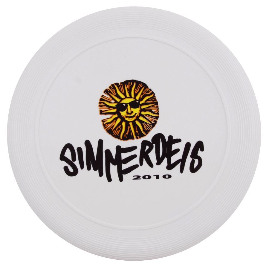 Frisbee 21 cm. met ringen-Wit-Zonder opdruk