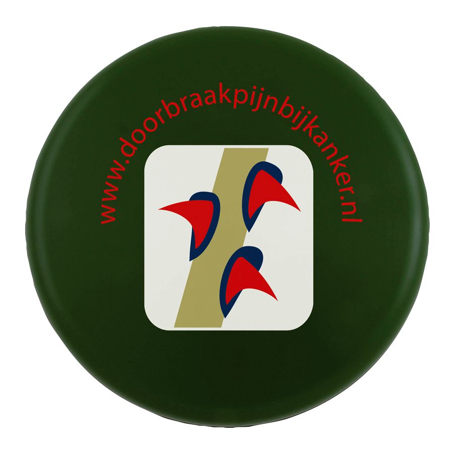 Frisbee 21 cm. zonder ringen-Donkergroen-Zonder opdruk