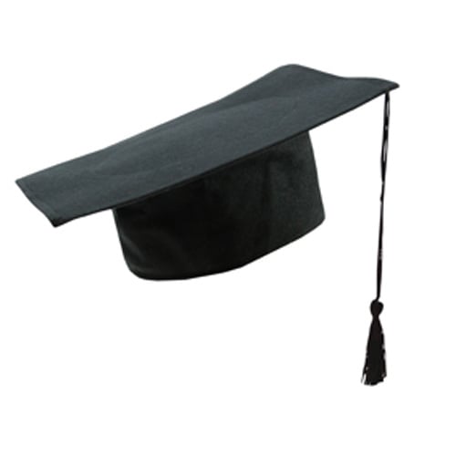 Graduation Hoed-Zwart, #000000-1 kleur