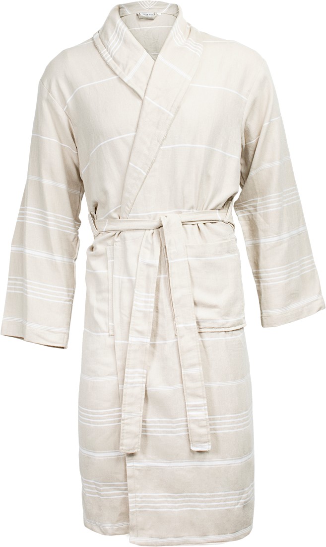Hamam badjas-Beige / wit