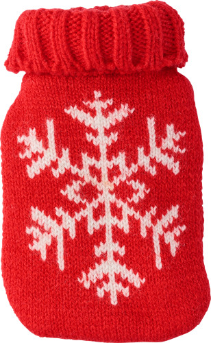 Heatpack in Kersthoes met sneeuwvlok-Rood