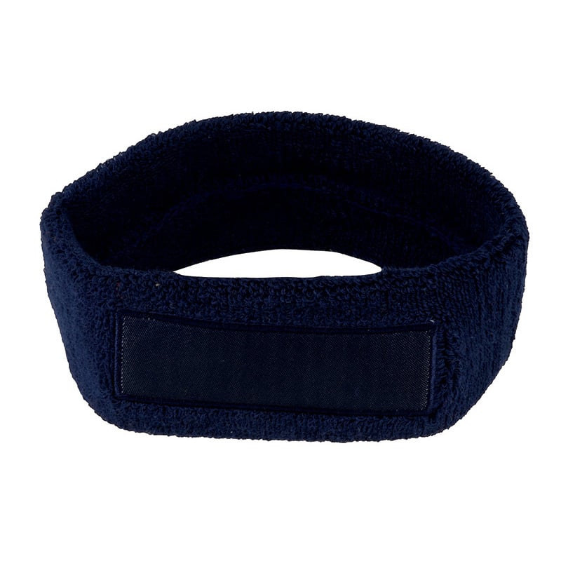 Hoofd Zweetband met label-1 kleur-Marineblauw, #133053