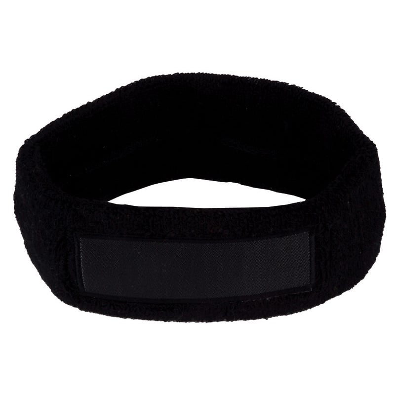 Hoofd Zweetband met label-1 kleur-Zwart, #000000