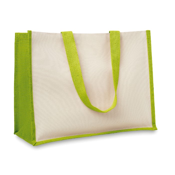 Jute/Canvas boodschappentas-Limoen