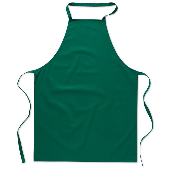 Katoenen keukenschort voor in de keuken-Groen-Zonder opdruk