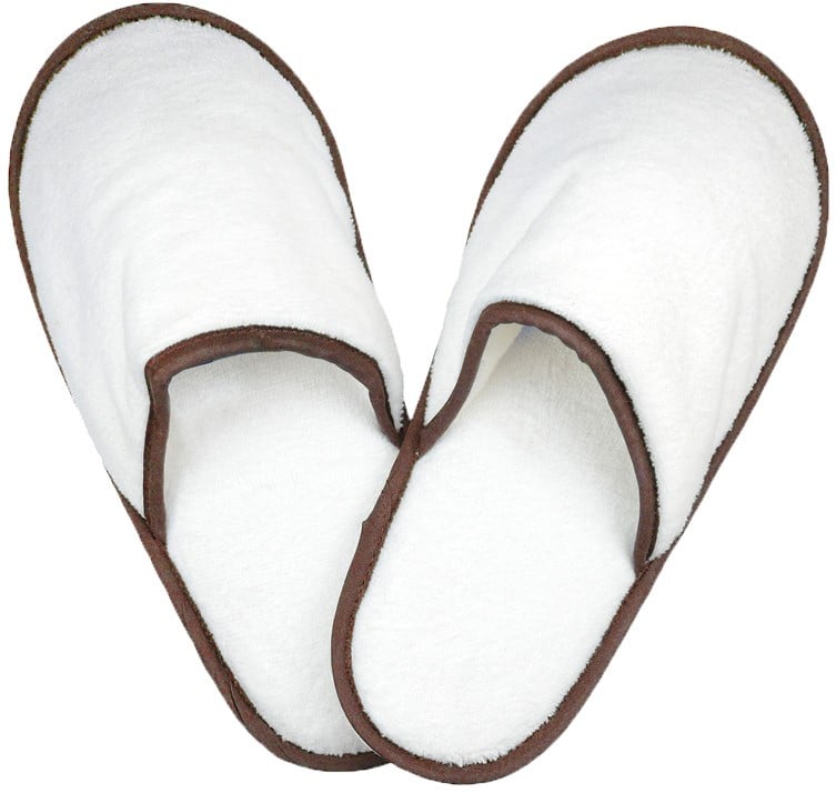Katoenen slippers-Taupe