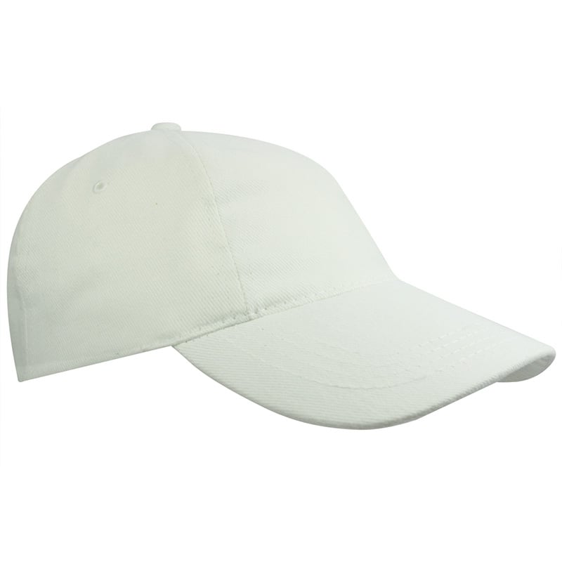 Kids Brushed Cap-Wit, #ffffff-1 kleur