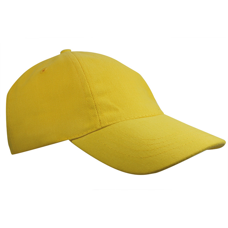 Kids Brushed Cap-Geel, #ebdc1d-1 kleur