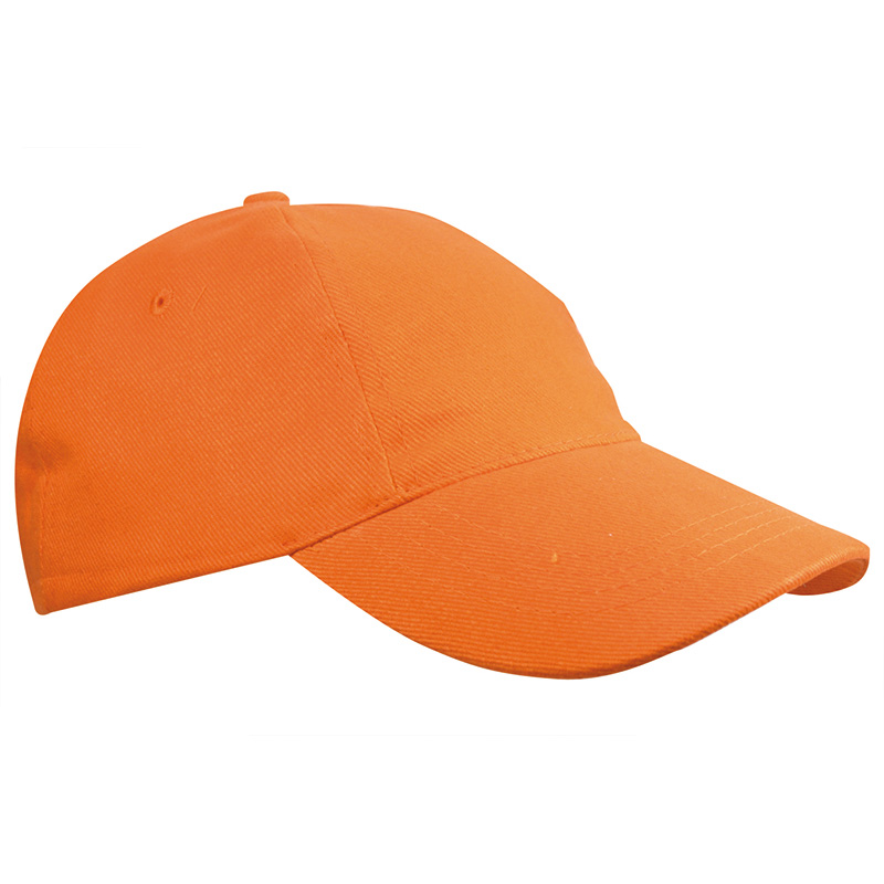 Kids Brushed Cap-Oranje, #f3672a-1 kleur