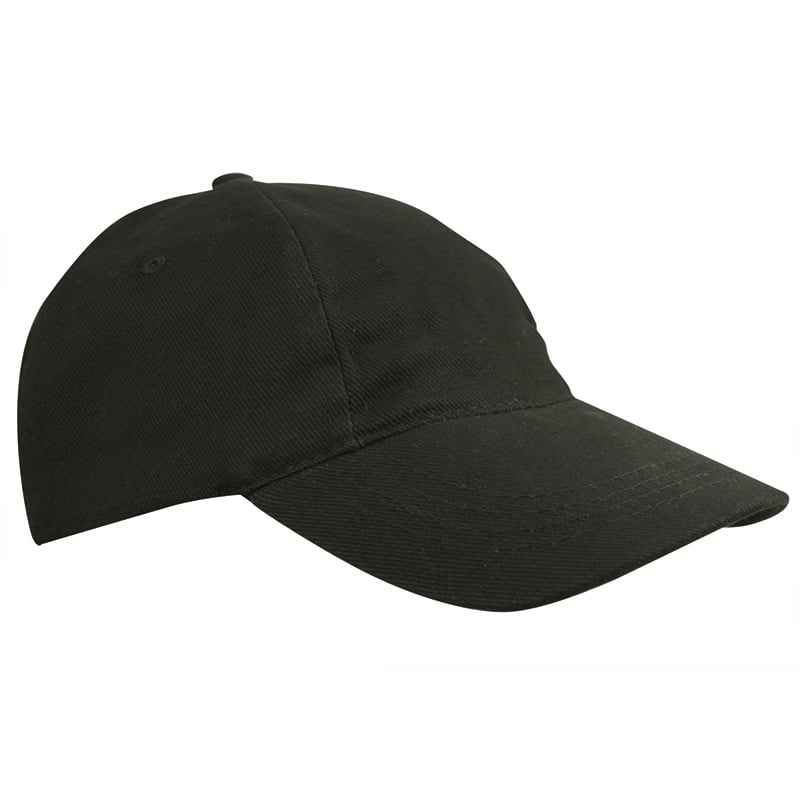 Kids Brushed Cap-Zwart, #000000-1 kleur