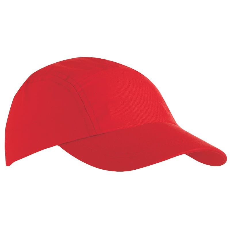 Kids Brushed Promo Cap-Rood, #de2127-1 kleur