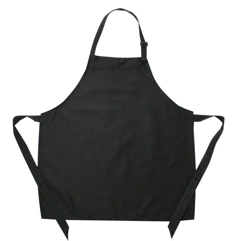 Kinderschort - 60x50 cm - katoen/polyester - met verstelbare nekband-Zwart