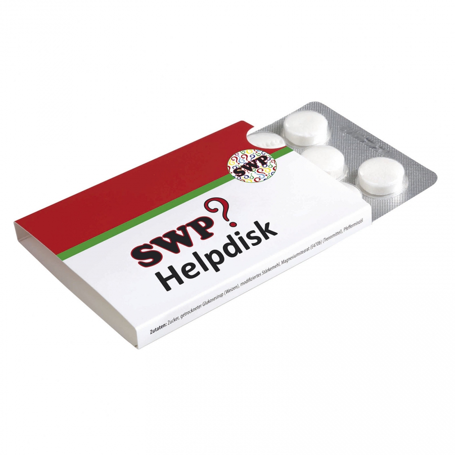 King Blister verpakking 10 pepermuntjes-Wit