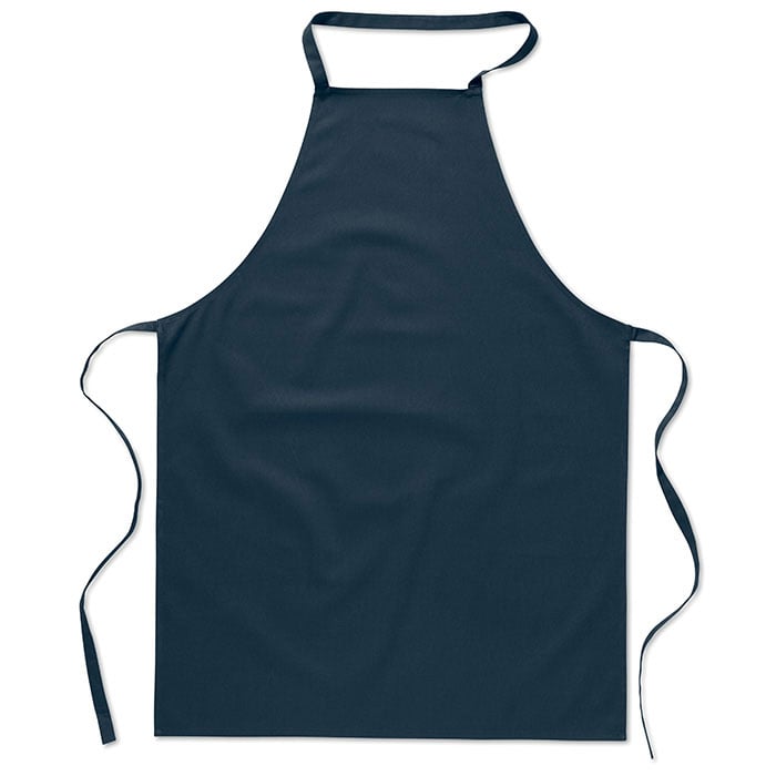 Geborduurd schort-Donker marineblauw