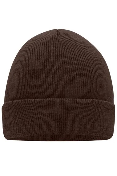 Klasiek gebreide beanie - tweelaags - 100% acryl-Chocolade