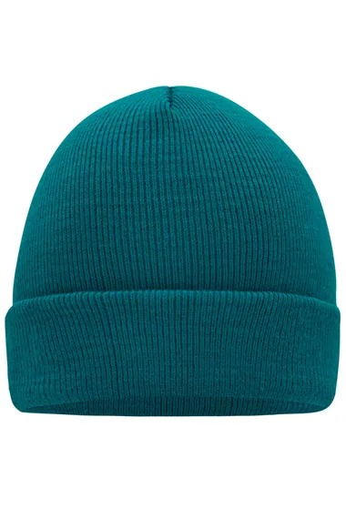 Klasiek gebreide beanie - tweelaags - 100% acryl-Emerald