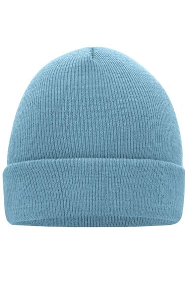 Klasiek gebreide beanie - tweelaags - 100% acryl-Lichtblauw