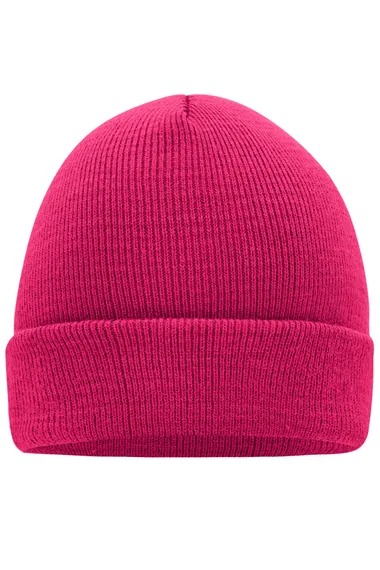 Klasiek gebreide beanie - tweelaags - 100% acryl-Magenta